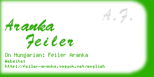 aranka feiler business card